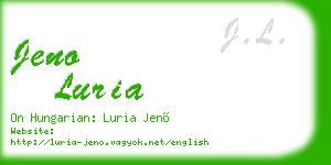 jeno luria business card